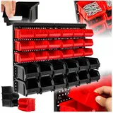 Tectake tectake® Werkstatt Wandregal, 31teilig, Stapelboxen, Kleinteilemagazin, Werkzeugwand, Schubladenbox, Ordnungssystem Werkstatteinrichtung, Storage Boxes, Sortierboxen, Schubladenboxen