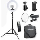walimex pro Medow 960 Pro LED-Ringlicht mit Stativ, Bi-Color