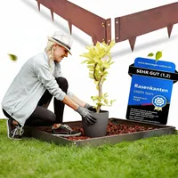 GREEN Spark® Cortenstahl Rasenkante [Schneckenabweisend] mit Berührschutz | 5X 1m, 1,5mm dick | zur Garten- und Beetgestaltung | Cortenstahl Beeteinfassung Rasenkante Metall Beeteinfassung Metall