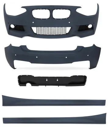 StoÃstangen Kit im Sport-Design inkl. Seitenschweller mit PDC-Bohrungen und SRA passend für BMW F20, 1er, 5-türer, Bj. 2011- 2015