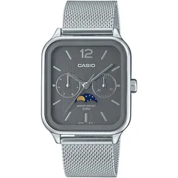 Quarzuhr CASIO TIMELESS COLLECTION Armbanduhren silberfarben (silberfarben-grau, silberfarben) Damen Armbanduhr, Herrenuhr, Damenuhr, Datum, Mondphase