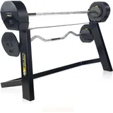 Langhantel-Set - Rauer Griff - 12.7 - 45.3 KG - Hantelset für zu Hause - MX100 SCHWARZ No Size