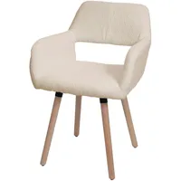 Mendler Esszimmerstuhl HWC-A50 II, Stuhl Küchenstuhl Polsterstuhl, Holz Stoff/Textil