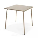 Oviala Gartentisch 70 x 70 x 70 cm Taupe