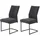 MID.YOU Schwingstuhl-Set Dagmar, anthrazit Metall, Textil, eckig, C-Form, 50x65x99 cm mit Griff, Esszimmer, Stühle, Esszimmerstühle, Esszimmerstühle-Set