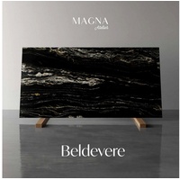 MAGNA Atelier Esstisch OCTAGON aus Marmor, Küchentisch, Naturstein Dining Table, 120x76cm schwarz