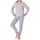 normann Frottee Pyjama langarm Bündchen Schlafanzug Herz - 71578 in Grau | Gr.: 134/140