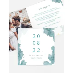 Hochzeitseinladung selbst gestalten mit Spruch und Fotos im Onlinedesigner bei Meine-Kartenmanufaktur.de