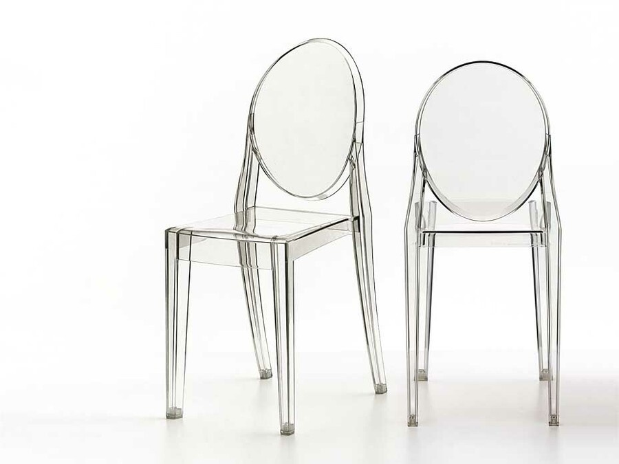 Kartell Chaise Victoria Ghost, Designer Philippe Starck, 90x38x47 cm