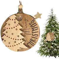 Weihnachts Countdown Schiebeornamente | Weihnachts Adventskalender 2023 aus Holz | Verschiebbarer hängender Countdown zur Weihnachtsdekoration | Countdown Kalender Home Deko für Weihnachtsfeiern