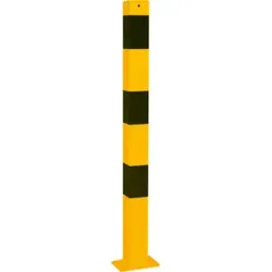 Schake Absperrpfosten Typ 470PBG, ortsfest, 70x70mm, gelb/schwarz
