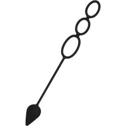 Penisring mit Analplug, 3-4 cm, schwarz