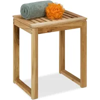 Relaxdays Hocker Holz 40 x 40 x 40 cm Braun