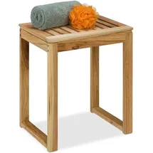 Relaxdays Hocker Holz 40 x 40 x 40 cm Braun