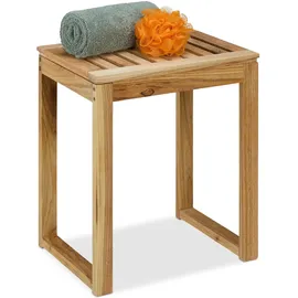 Relaxdays Hocker Holz 40 x 40 x 40 cm Braun