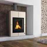 HS FLAMINGO Kaminofen AQUAFLAM VARIO SAPORO 11/5 kW - creme - Creme
