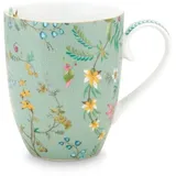 Pip Studio Jolie Flowers Blue Becher mit Henkel Gross 0,35 l