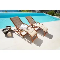 Merxx »Copa Cabana«, (Set, 2er), Eukalyptus, braun, inkl. Auflage