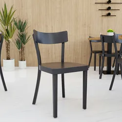 Frankfurter Holz Stuhl | Schwarz | Gastro Stuhl