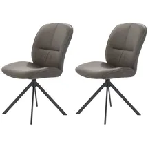 Jockenhöfer Esszimmerstuhl Fiete Leder grün/schwarz 2er Set