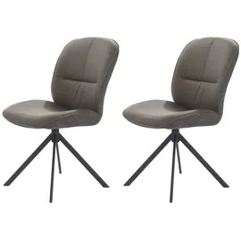 Jockenhöfer Esszimmerstuhl Fiete Leder grün/schwarz 2er Set