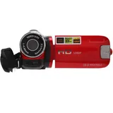 Lazmin112 Videokamera-Camcorder, Full HD 1080P 16 MP Digitalkamera, 270° Drehung, 2,7-Zoll-Farbbildschirm, 16-facher Zoom, für Vlogging, für Jugendliche, Studenten, Anfänger, Ältere (Rot)