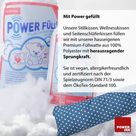 POWER INN Sleep DE Luxe Seitenschläferkissen 30 x 200 cm Grau