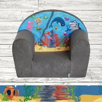 FORTISLINE Kindersessel Abnehmbarer Bezug Weicher Schaumstoff Ocean II Mini Schaumstoffsessel Kinder Kinderzimmer