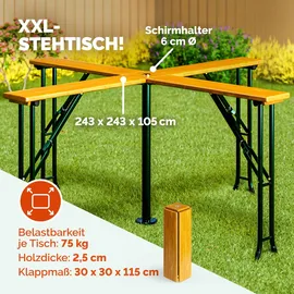 CASARIA Stehtisch Quattro 80 x 110 cm Braun