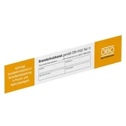 OBO 7214734 Kennzeichnungsschild für Kanalsysteme Polyvinylchlorid weiß KS-K DE - 10 Stück
