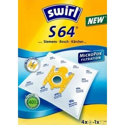 Swirl Staubsaugerbeutel S64 (S66) MicroPor für Siemens, Bosch und Kärcher Staubsauger
