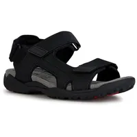 GEOX Herren U TERRENO + Grip Sandal, Black, 44 EU