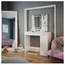 Vicco Schminktisch Julia Weiß 90 cm mit LED-Spiegel