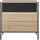 [en.casa] Tysnes 80 x 80 x 40 cm Eiche/Schwarz