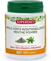 SUPERDIET Argile verte Montmorillonite + Menthe poivrée Comprimé(S) 250 pc(s)