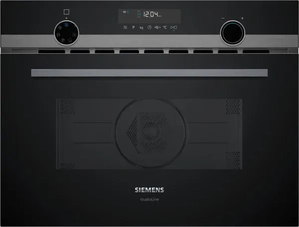 Siemens studioLine CM485AGB1 - iQ500 Mikrowelle mit 5 Jahre Garantie, Schwarz/Edelstahl, 60 x 45 cm