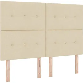 vidaXL Boxspringbett 140 x 200 cm Creme
