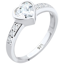 Elli Herz Symbol Verlobung Zirkonia 925 Sterling Silber 56 Damen 