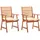vidaXL Gartenstuhl 62 x 61 x 22,5 cm creme 2 St.