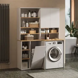 Vicco Waschmaschinenschrank Viktor, 68 x 88.2 cm 2 Teile mit Regal,
