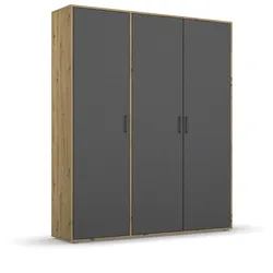 rauch BLUE Kleiderschrank Voyager 140 x 194 cm Dekor Grau-Metallic