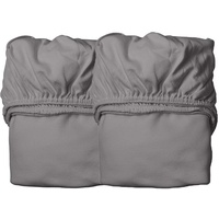 Leander Spannbettlaken für Babybett 2er-Pack cool grey