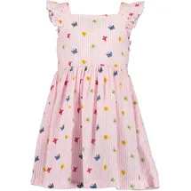 blue seven Sommerkleid BLUE SEVEN, Mädchen, Gr. 110, N-Gr, azalee, Web, Obermaterial: 100% Baumwolle, bedruckt, gestreift, Basic knieumspielend, eckiger Ausschnitt, Kleider Sommerkleid, mit Smoke-Einsatz im Rücken