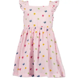 blue seven Sommerkleid BLUE SEVEN, Mädchen, Gr. 110, N-Gr, azalee, Web, Obermaterial: 100% Baumwolle, bedruckt, gestreift, Basic knieumspielend, eckiger Ausschnitt, Kleider Sommerkleid, mit Smoke-Einsatz im Rücken