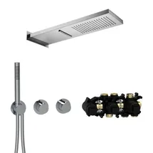 Herzbach MODUL7 Duschsystem T-MU2 mit Thermostat Chrom 70.703711.1.01