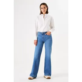 GARCIA Celia 249 Jeans in Mittelblau mit Wide Leg-W30 / L34