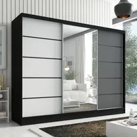 Mebloland Schwebetürenschrank, 3-türig Schrank 200 cm mit Spiegel AURELIA