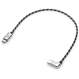 Volkswagen Anschlusskabel Ladekabel USB-C auf USB-C Premium Kabel 30 cm, mit VW Logo, Silber