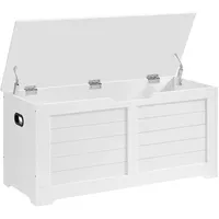 VASAGLE Truhenbank Weiß 100 x 40 x 46 cm