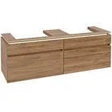 Villeroy & Boch Villeroy und Boch Legato Waschtischunterschrank B693L0RH 160x55x50cm, für 2 Waschtische, mit LED-Beleuchtung, Kansas Oak